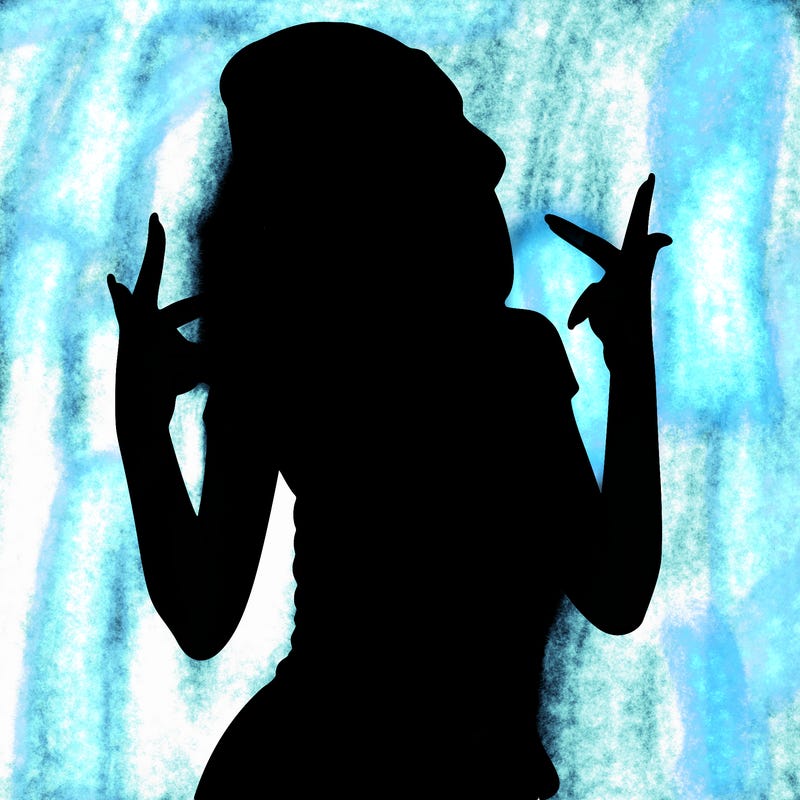 realistic teenage girl with braids and a beanie and crop top doing 🫶🏼