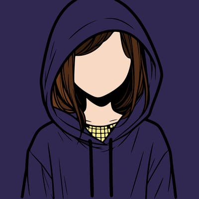 faceless girl in hoodie