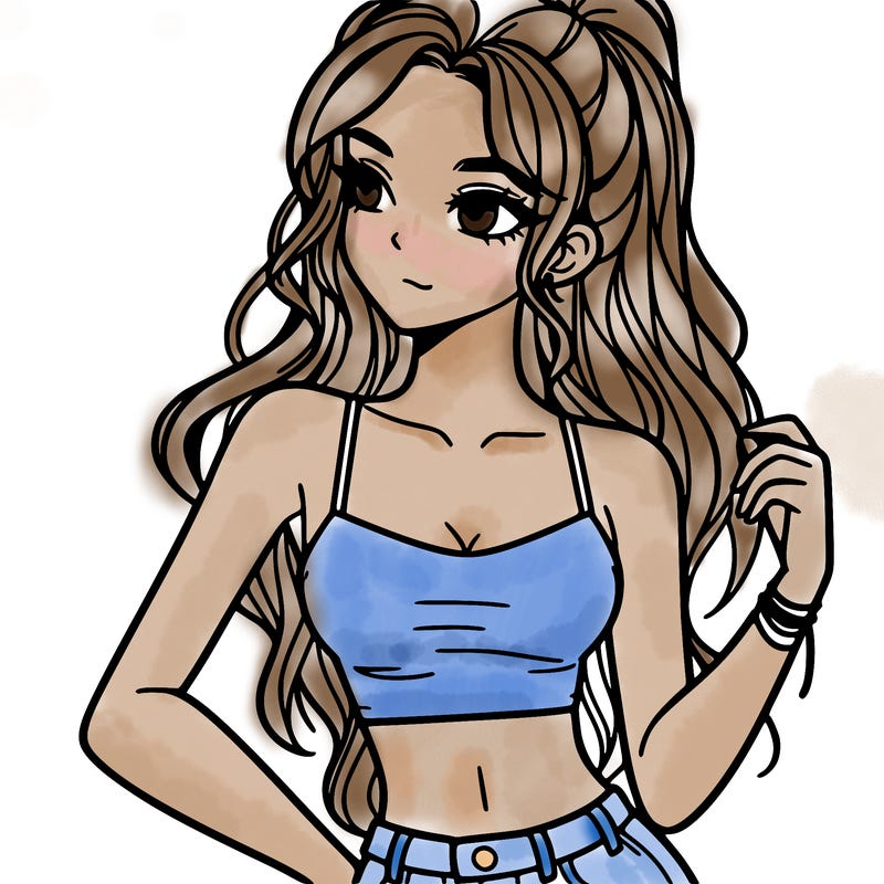 girl in crop top