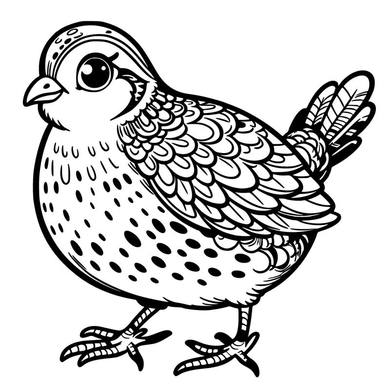 quail, big eyes, full body