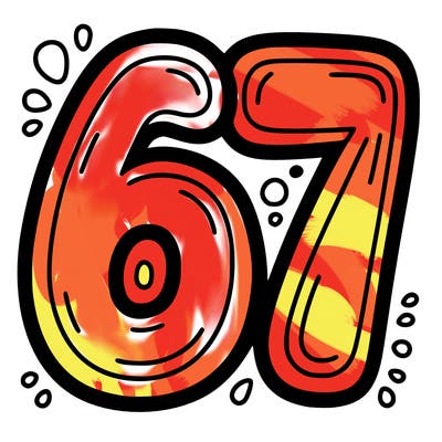 the number 67