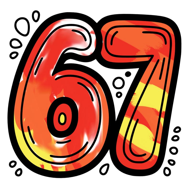 the number 67