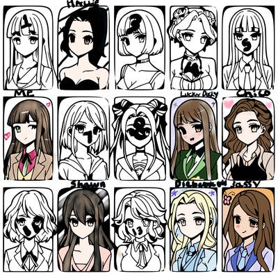 girls that look diffrent anime