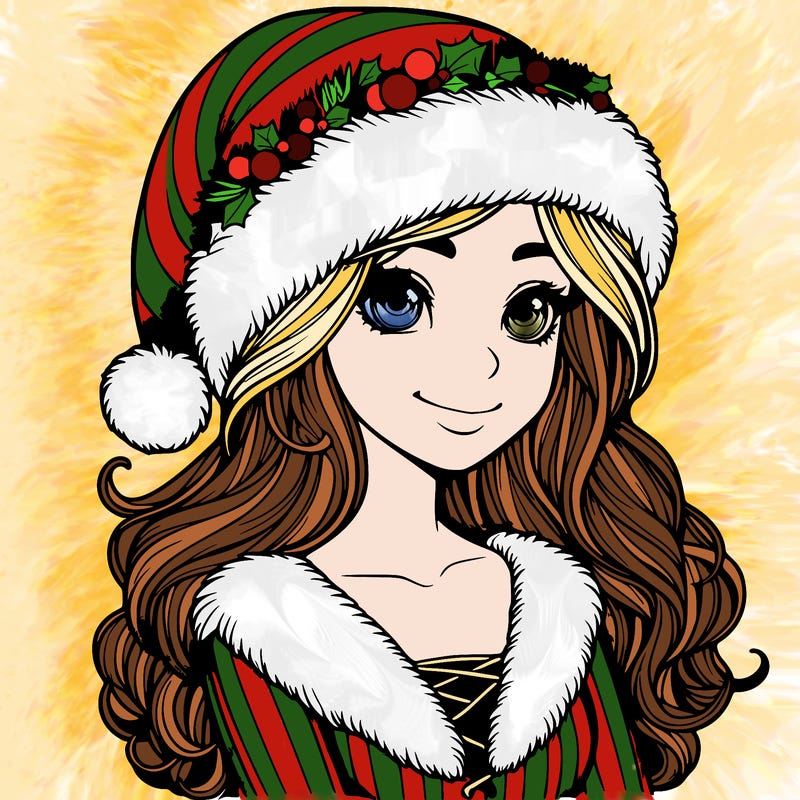realistic christmas  girl