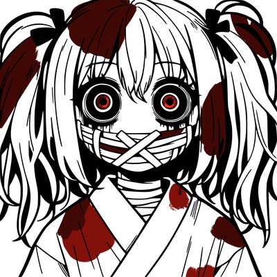 creepy anime girl