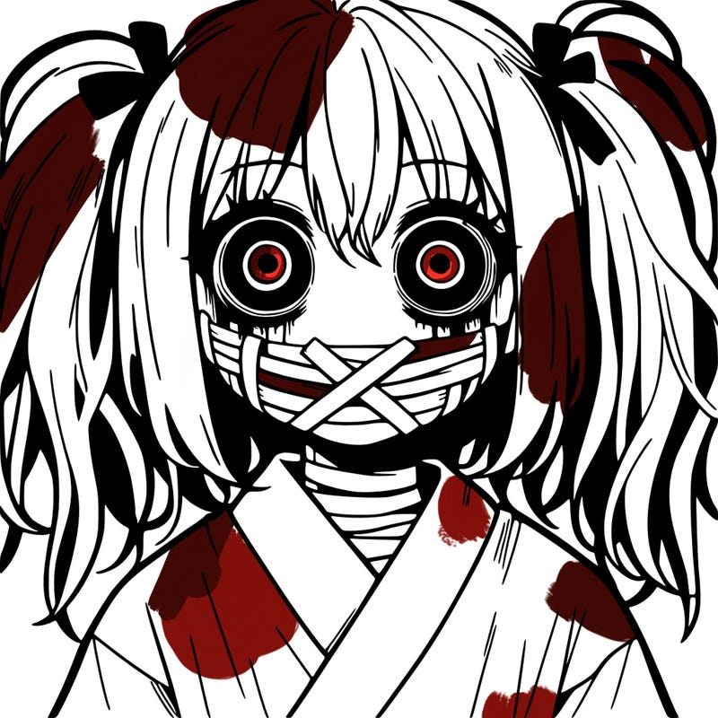 creepy anime girl