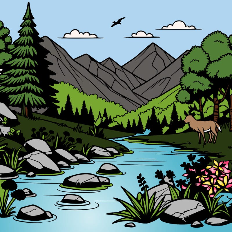 realistic nature scenery