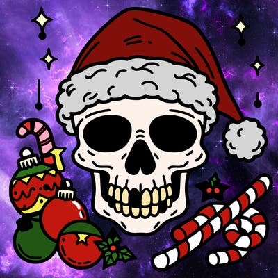 christmas skull