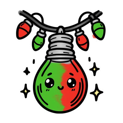 small bulb of a garland