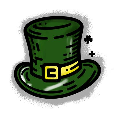 st patrick hat with thin lines