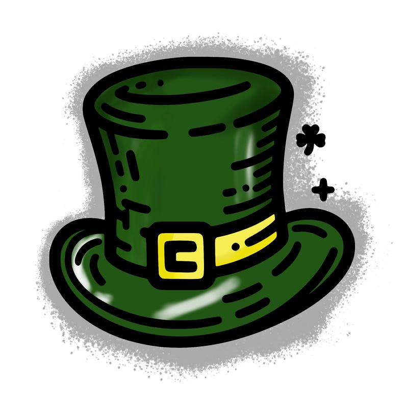 st patrick hat with thin lines