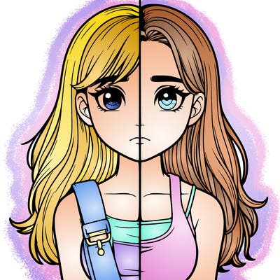 realistic girl split