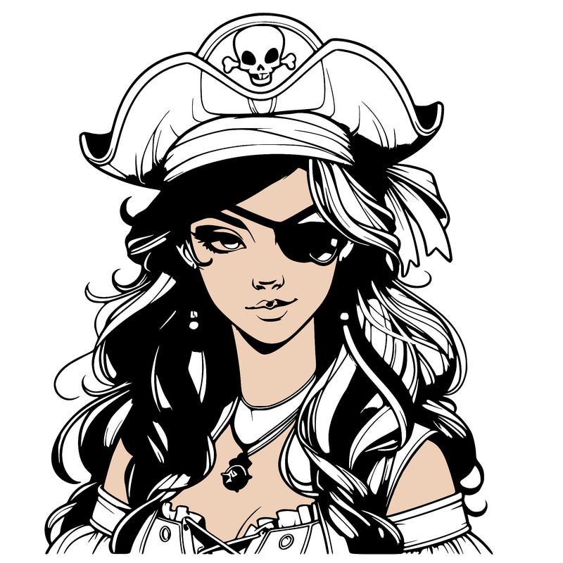 realistic pirate that’s a girl