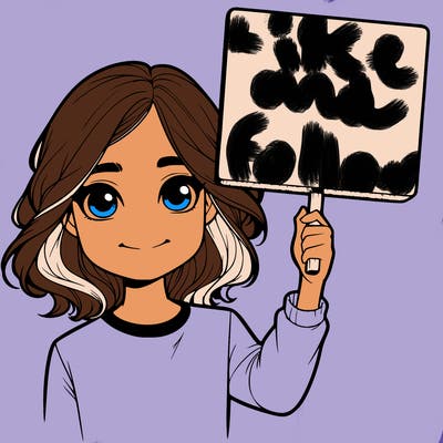 realistic girl holding up a sign