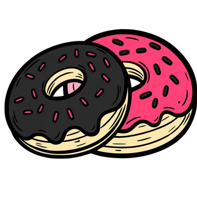 a piece of food doughnuts