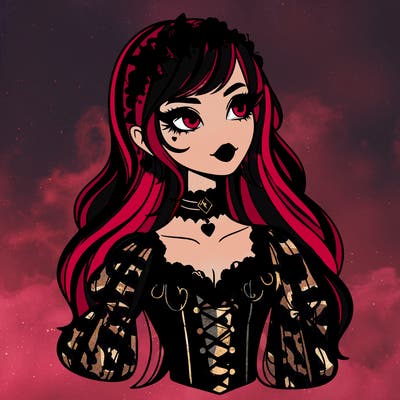 a beautiful gothic female