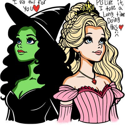 'elphaba and glinda (realistic)