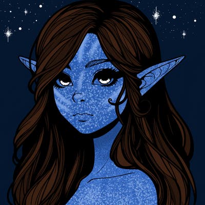 elf girl realistic dark fantasy