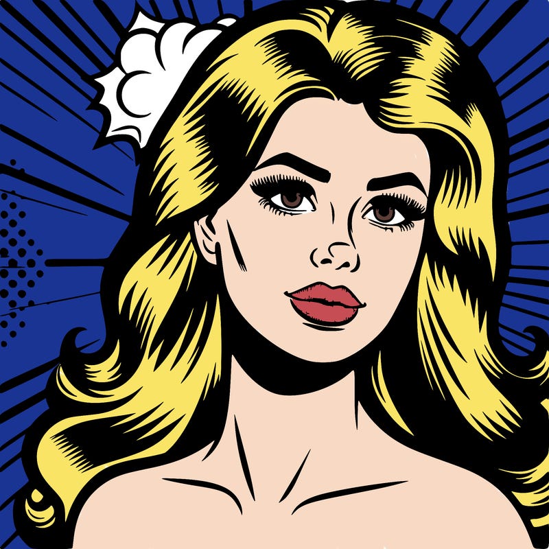pop art style woman