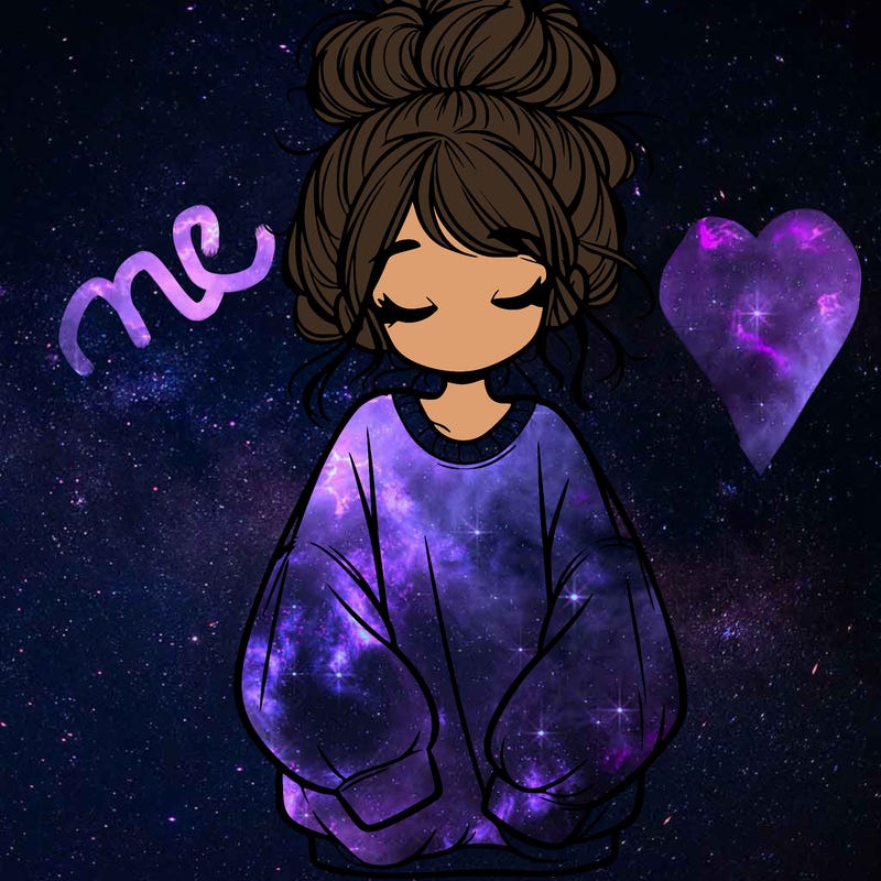 girl with baggy sweatshirt and messy bun