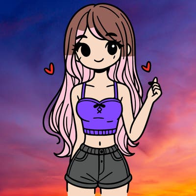 girl with cute crop top