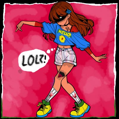 realistic girl danceing