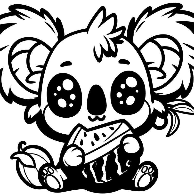 disney stitch holding a watermelon