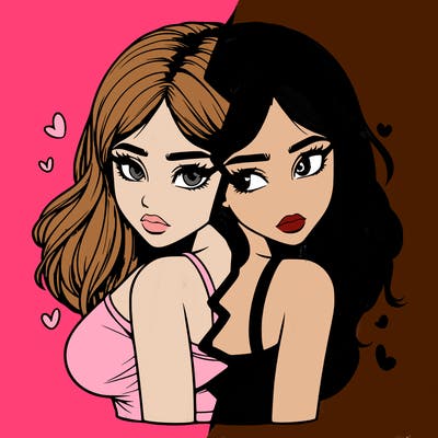 realistic girl split