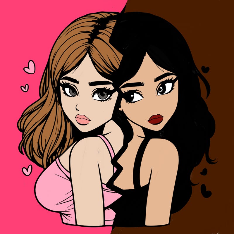 realistic girl split