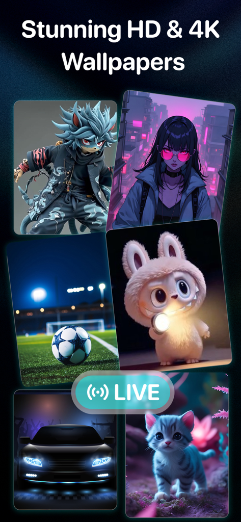 Silly Smiles Live Wallpaper 26 - 애니메이션 캐릭터, 동물, 자동차를 포함한 다양한 HD 및 4K 애니메이션 라이브 배경화면 미리보기