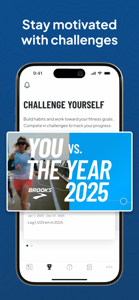 Map My Fitness Workout Tracker - Map My Fitness app screen displaying the You vs The Year 2025 workout challenge