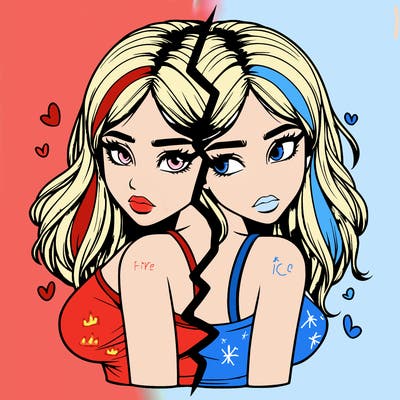 realistic girl split