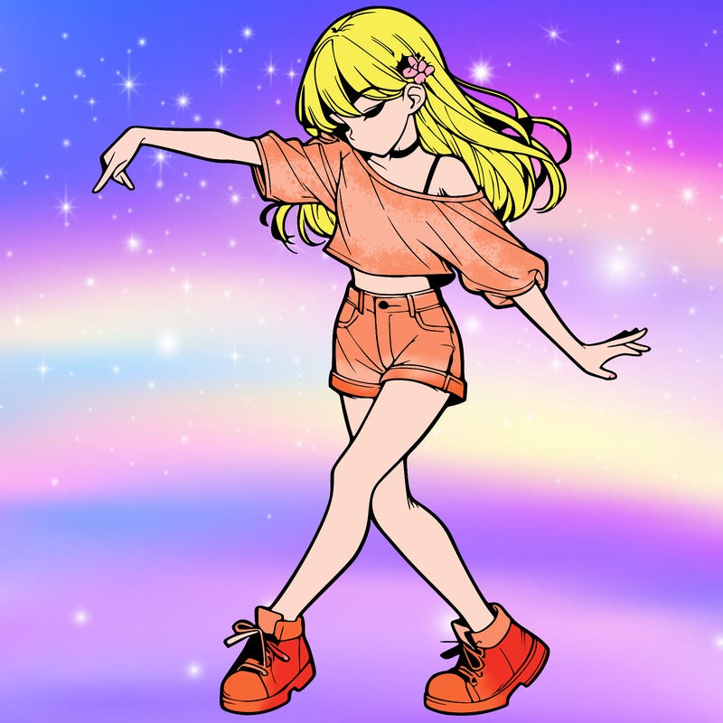 realistic girl danceing