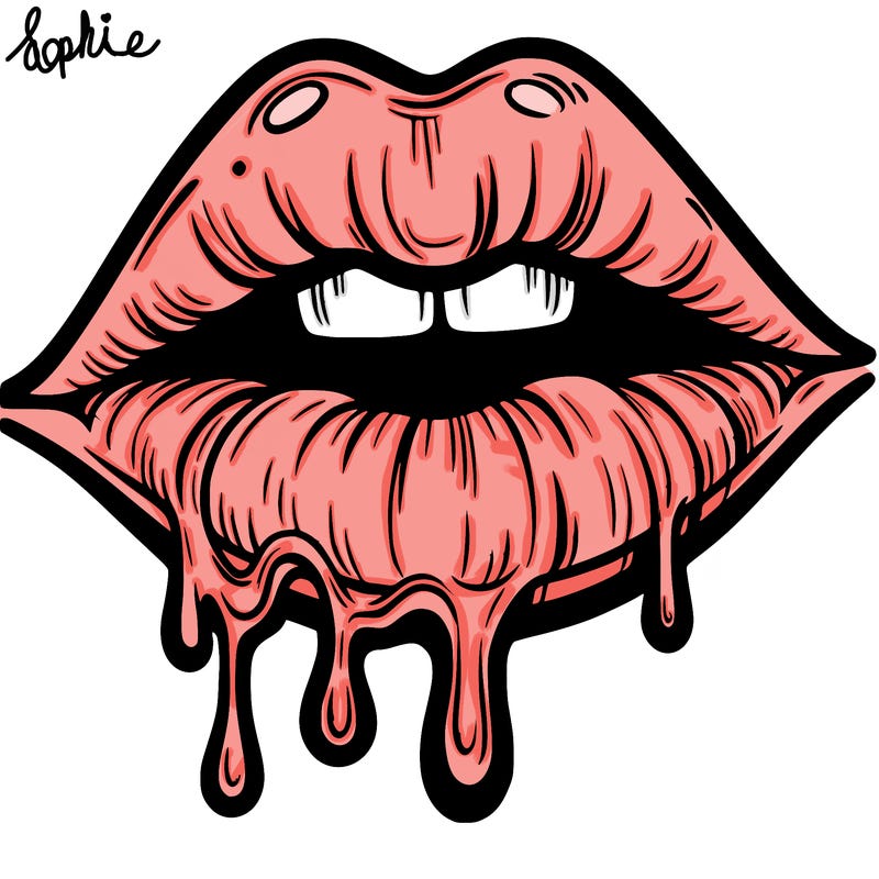 lips that look realistic and drip