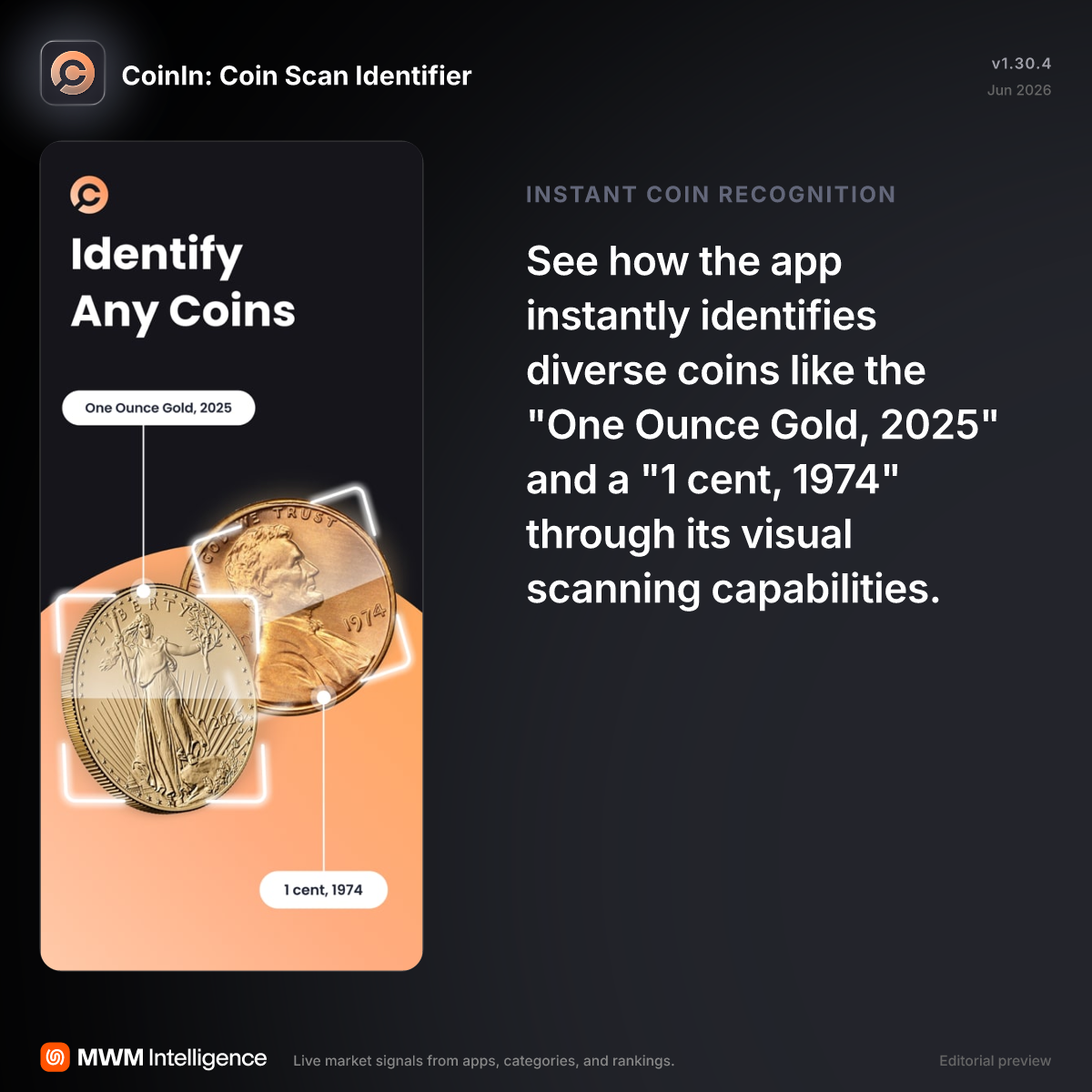 CoinIn: Coin Scan Identifier - Reference App | MWM