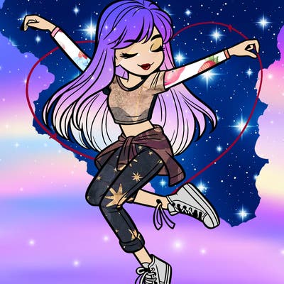 a teenage girl dancing