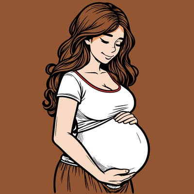 woman heavily pregnant realistic