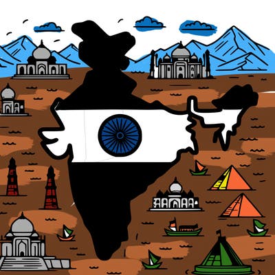 create a flag map of india