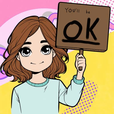 realistic girl holding up a sign