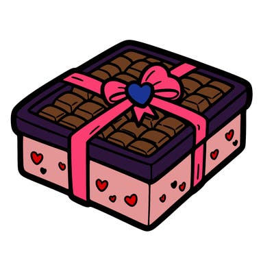 a box of chocolate for valentines day