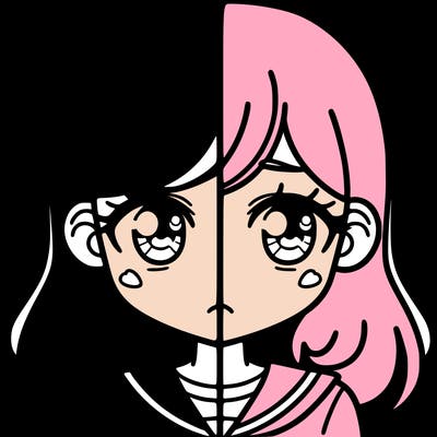 a split of a girl