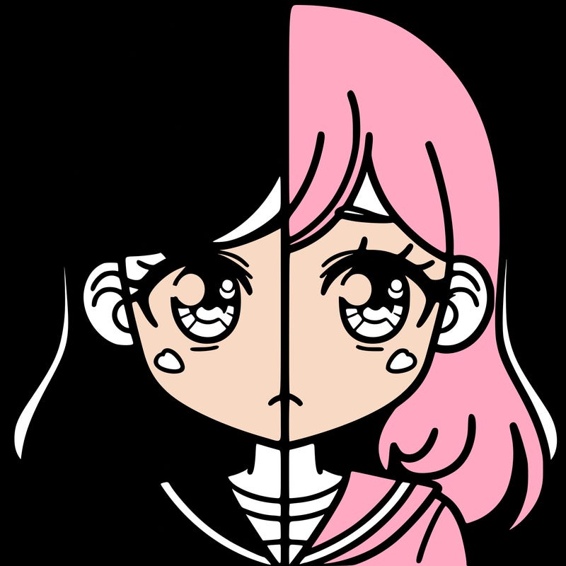a split of a girl