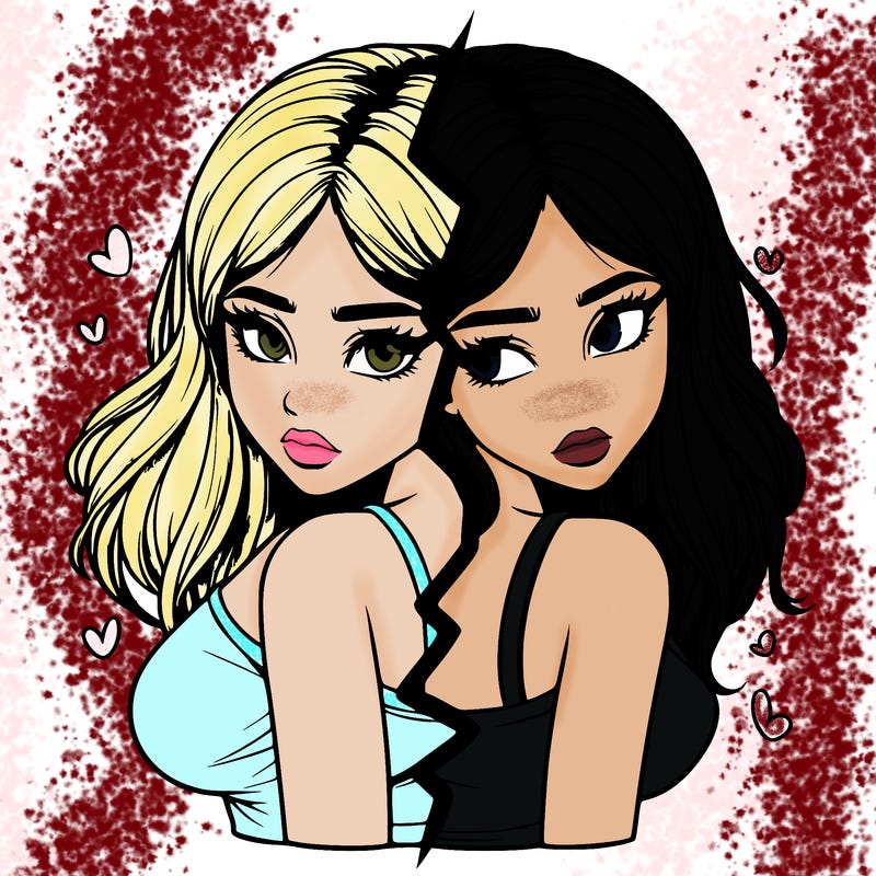 realistic girl split