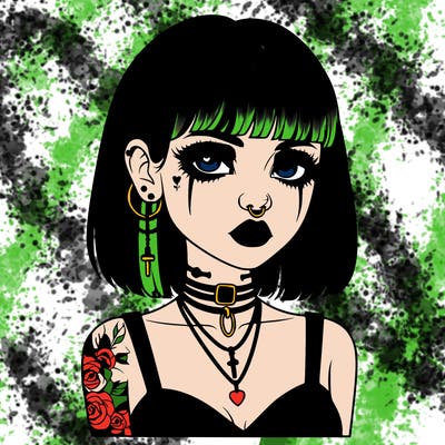 realistic goth girl