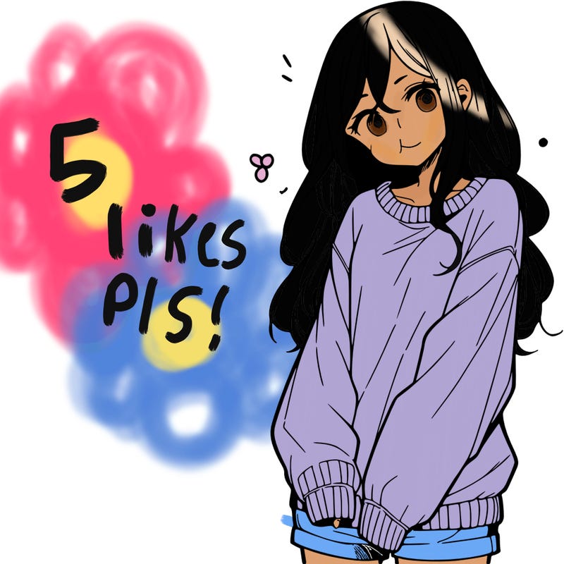 manga teen girl  in a sweater and baggy pants