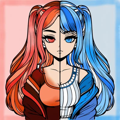 realistic girl split