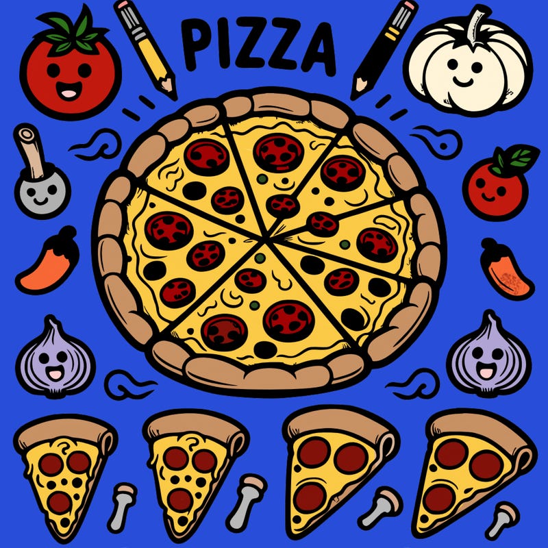 pizza easy to draw