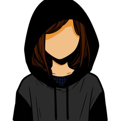 faceless girl in hoodie
