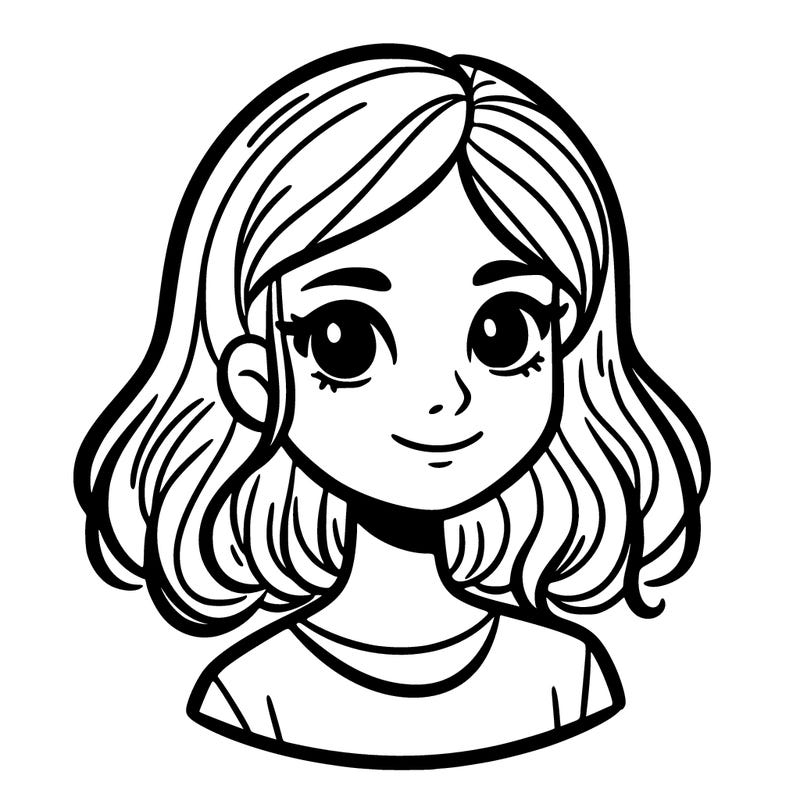 female with shoulder length hair