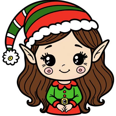 christmas elf girl